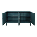 Stylish And Functional 4 Door Storage Cabinet With Pine Legs And Mdf, For Living Room Bedroom,And Kitchen, Olive Green, Forest Green, Blue Olive Green Mdf