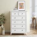 Modern 6 Drawers Dresser 6 Drawers Cabinet,Chest Of Drawers Closet Organizers And Storage Clothes Storage Drawers Cabinet For Living Room, Farmhouse Dresser Organizer White White Mdf