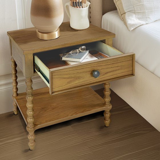 Nightstand Natural See Below Natural Wood