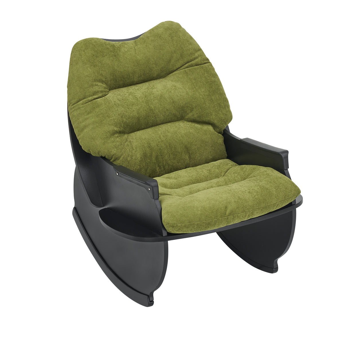 2409 Greenrocking Chair Balcony Leisure Comfortable Seat For Elderly Children Adult Lunch Chair Green Polyester Blend