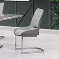 Sally Grey Dining Chair Kit Of 2 Solid White Dining Room Rubberwood Solid Back Set Of 2 Gray Foam Wipe Clean Square Modern Side Chair Foam Fabric