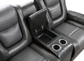 Modern Luxury Living Room Sofa Set 2Pc Reclining Sofa Loveseat Formal Furniture Premium Faux Leather Upholstery Comfortable Two Tone Gray Finish Dark Gray,Light Gray Faux Leather Wood Primary Living Space Luxury,Modern Plywood,Solid Wood 5 Seat