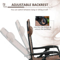 Outsunny Set Of 2 Outdoor Rocking Chairs, Foldable Reclining Zero Gravity Lounge Rocker With Pillow, Cup & Phone Holder, Combo Design With Folding Legs, Brown Brown Fabric Metal