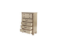 Antique Silver 1Pc Chest Of Drawers Storage Bedroom Furniture Traditional Classic Style Chest Antique Silver Bedroom Contemporary,Modern,Transitional Particle Board Mdf,Plywood