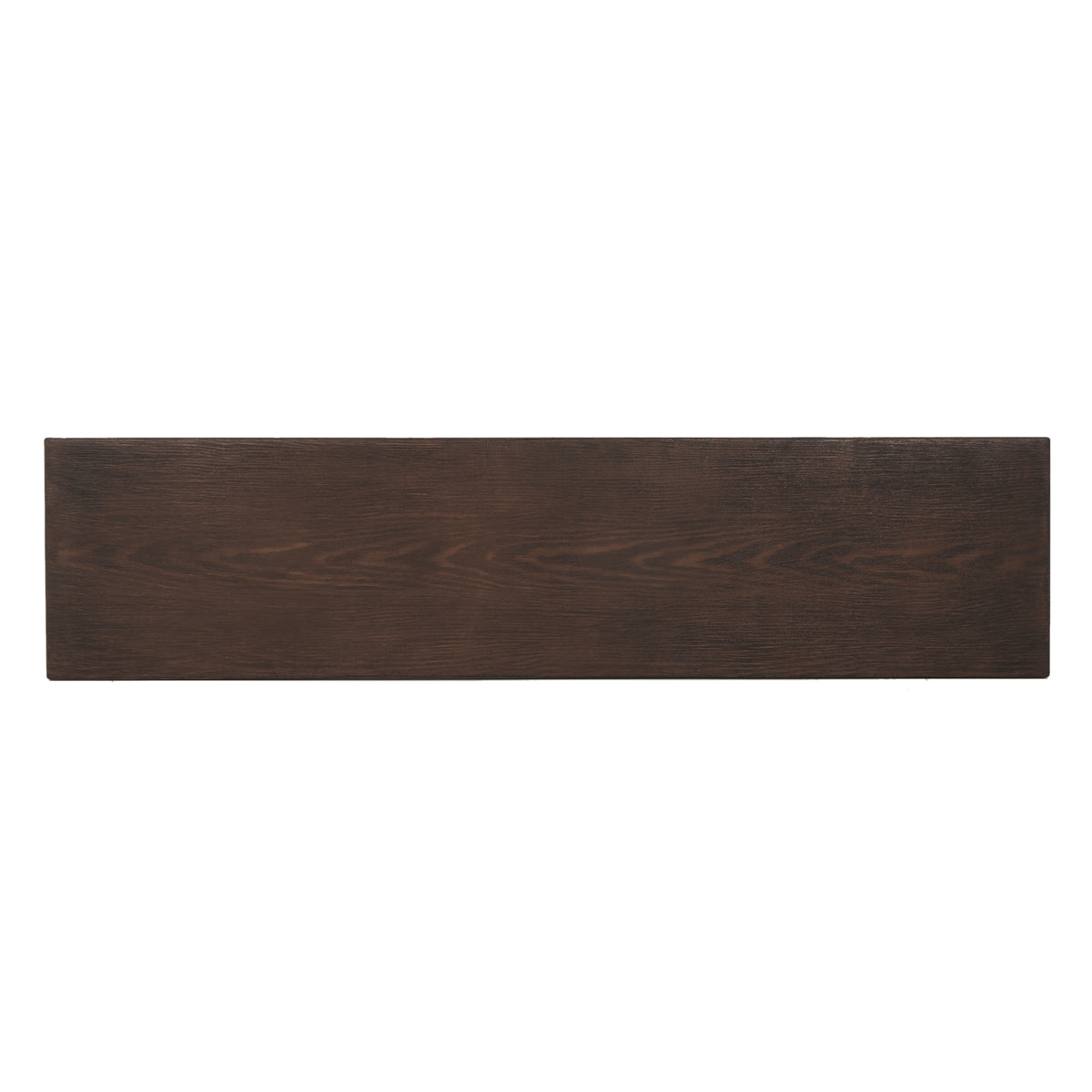 Outdoor Aluminum Dining Bench With Steel Frame, Brown Black Brown Aluminium
