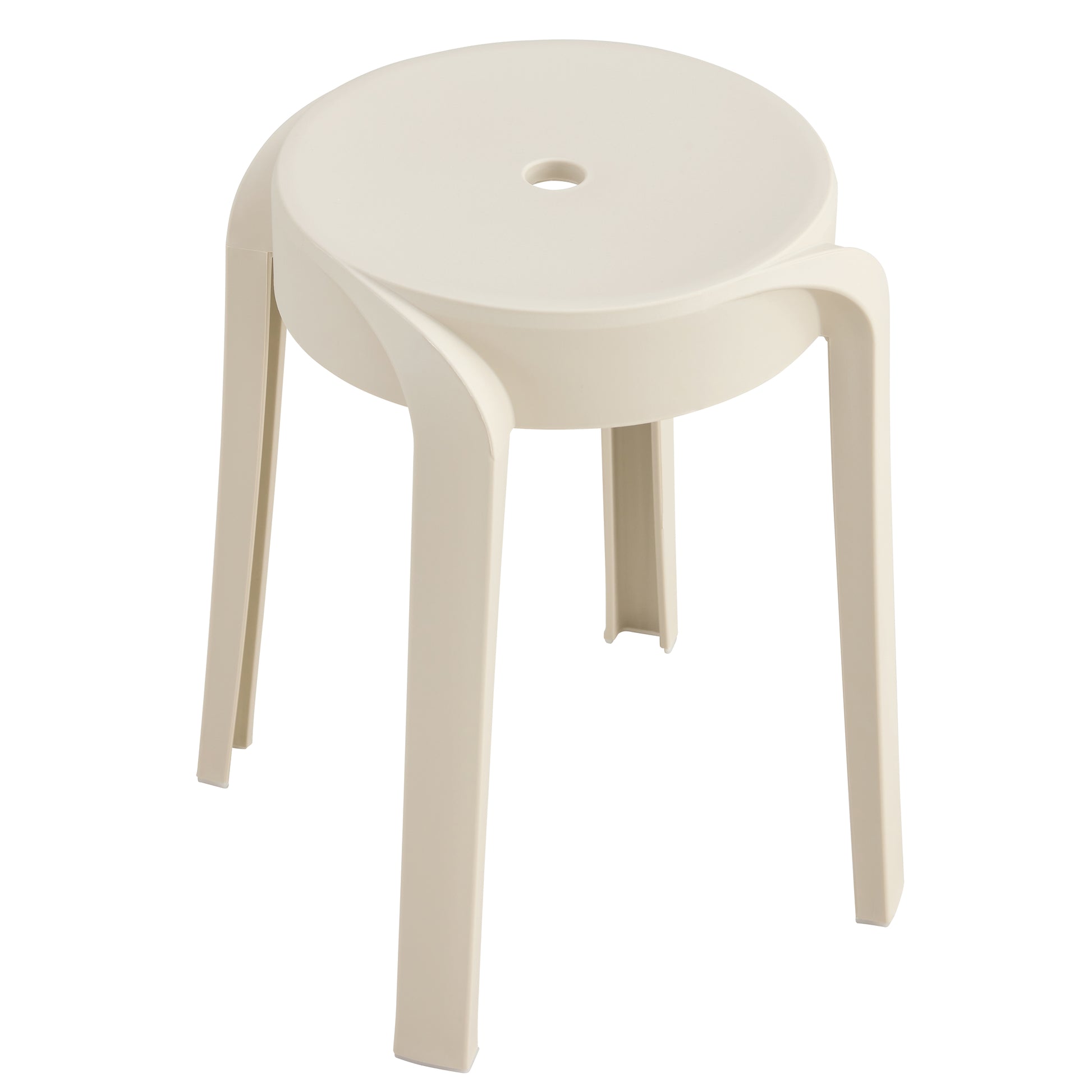 6 Pack Stackable Classroom Stools Plastic Stools Nesting Stools Colorful Round Stools Indoor Outdoor Flexible Seating Decorative Stools Chairs For Home Office School Classroom Beige Beige Plastic