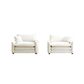 Beige Corduroy,Luxurious And Sophisticated Deep Seated Sofa Set With Two Single Deep Seat Sofa Suitable For Living Room And Office Beige Corduroy 1 Seat