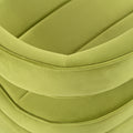 Modern Velvet Accent Chair With Ribbed Detail, Luxury Curved Fully Upholstered Accent Chair, Green No Assembly Needed Green Velvet