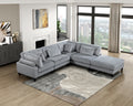 Living Room Furniture Corner Chair Gray Corduroy Upholstery 1Pc Corner Wedge Soft Cushion Solid Wood Legs Gray Primary Living Space Contemporary,Modern Plywood,Solid Wood