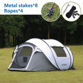 4 6 Persons White Gray Pop Up Boat Tent White Gray Polyethylene