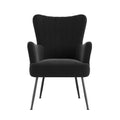 Amirra Black Accent Chair Black Foam Solid Wood