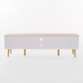 Tv Stand White Oak 50 59 Inches Wood