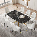 Large Modern Minimalist Rectangular Dining Table With 0.39 