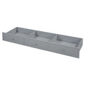Full Size Wooden Daybed With 3 Drawers, Usb Ports And Deskgray Full Gray Wood