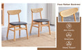 Table And Chair Set, Ancient Style Solid Wood Dining Table, Imitation Rattan Table Legs, Beautiful Simple Solid Wood Dining Chair, Perfect For Dinner, Meetings, Home And Office Decoration Wood Rubber Wood