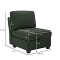 Modular Sectional Sofa U Shaped Sectional Couch With Ottoman, 7 Seat Modular Sofa With Chaise For Living Room, Adjustable Arms And Backs Green Green Polyester 4 Seat