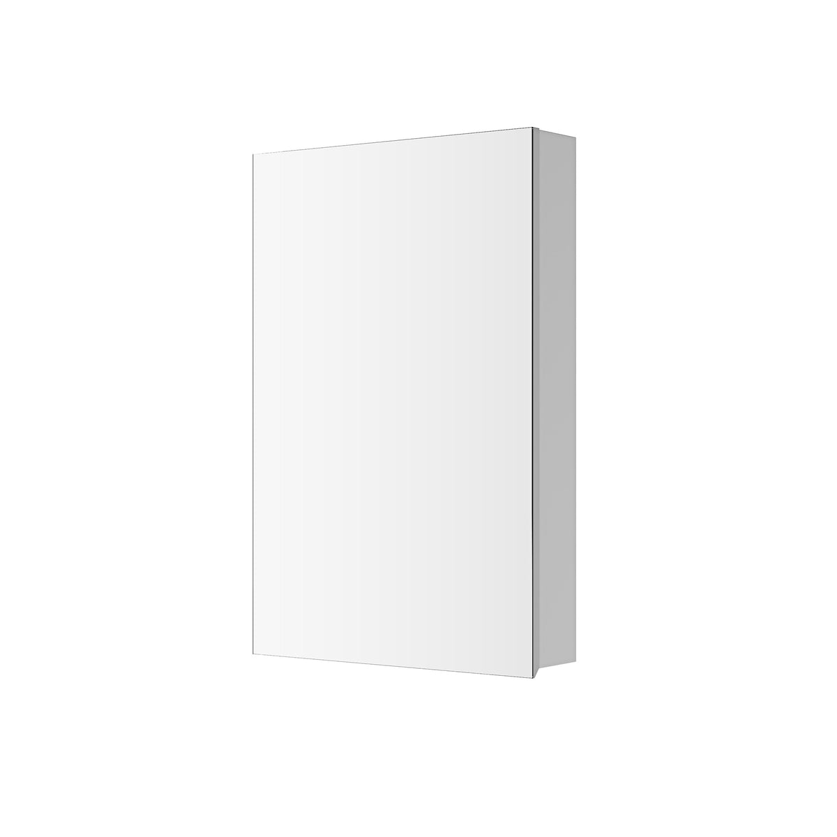 20'' W X 30'' H Bathroom Mirror Medicine Cabinet Wooden Door Medicine Cabinets For Bathroom, Wall Mounted Recessed Or Surface, Bathroom Mirror With Storage, Left Opening Door White Engineered Wood