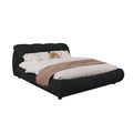 King Size Luxury Upholstered Platform Bed With Oversized Padded Backrest And Solid Wood Frame,Suitable For Multiple Heights Of Mattresses,Black Old Sku:W1885S00017 Box Spring Not Required King Black Wood Pine Solid Wood