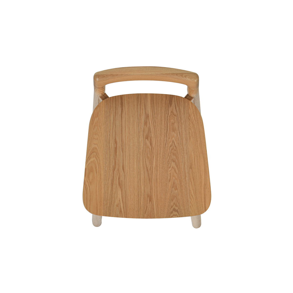 Sven 26.5" Modern Minimalist Low Back Wood Counter Stool, Natural Blonde Ash Wood Brown Wood Solid Wood