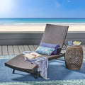 Kauai Pe Wicker Chaise Brown Multi Rattan Metal
