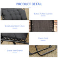 Outsunny Zero Gravity Chair, Folding Reclining Lounge Chair With Padded Cushion, Side Tray For Indoor And Outdoor, Supports Up To 264 Lbs., Black Black Steel