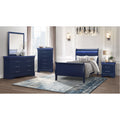 Charlston Blue Mirror Blue Solid Wood Mdf