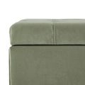 Storage Ottoman Pale Green Velvet