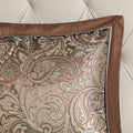 12 Piece Comforter Set With Cotton Bed Sheets Blue Brown Queen Queen Blue Brown Cotton