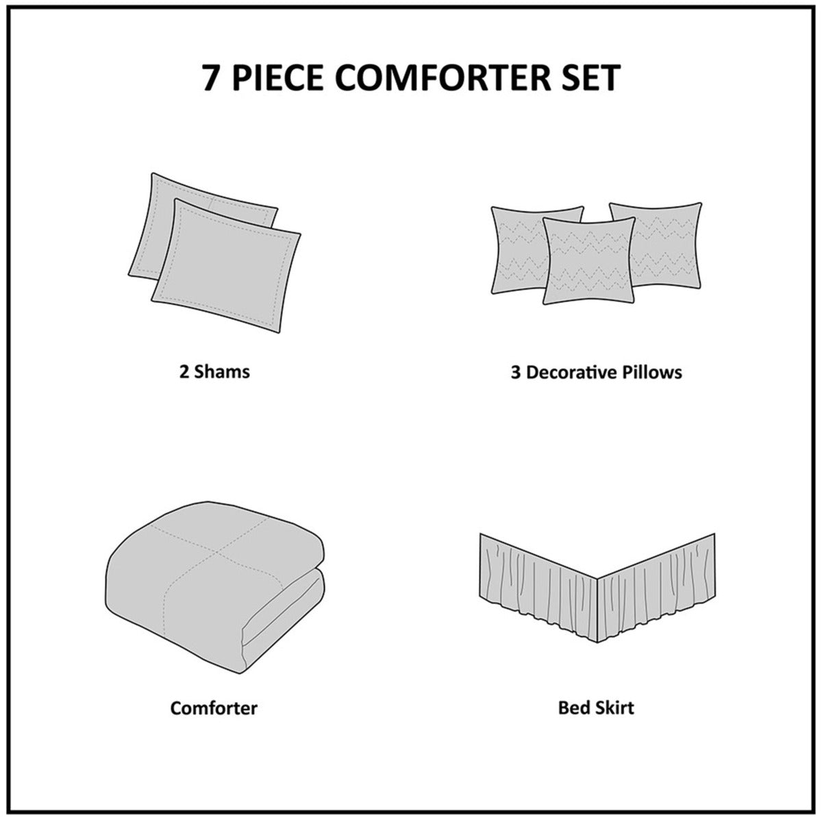 7 Piece Jacquard Comforter Set Grey Taupe Cal King California King Grey Taupe Polyester