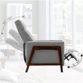 Set Of Two Wood Framed Upholstered Recliner Chair Adjustable Home Theater Seating With Thick Seat Cushion And Backrest Modern Living Room Recliners,Gray Gray Linen
