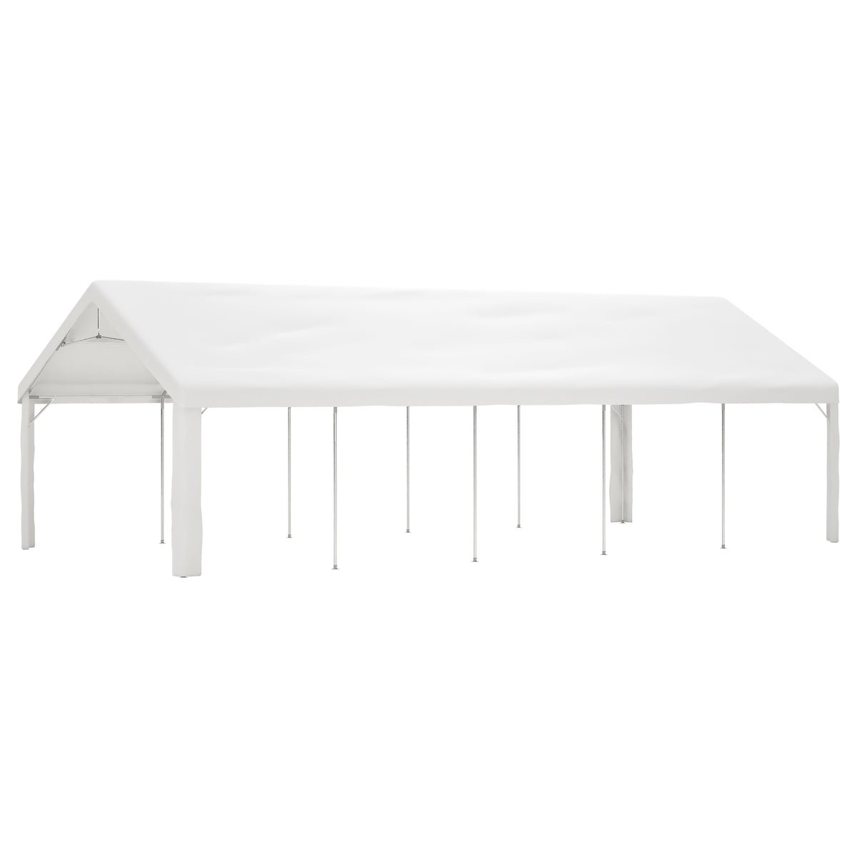 16X32Ft Party Tent Heavy Duty, Large Wedding Event Shelters With 3 Storage Bags & Removable Sidewalls, Outdoor Canopy Gazebo Commercial Tents For Parties Carport Camping Garden Patio White Metal