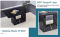 This Modern Dining Table With Mdf Marbled Design Gives You A Luxurious And Elegant Feel, Adding A Touch Of Elegance Whether It Is A Family Dinner Or Entertaining Guests. Black Mdf