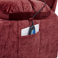 Liyasi Dual Okin Motor Power Lift Recliner Chair For Elderly Infinite Position Lay Flat 180 Recliner With Heat Massage Red Foam Fabric