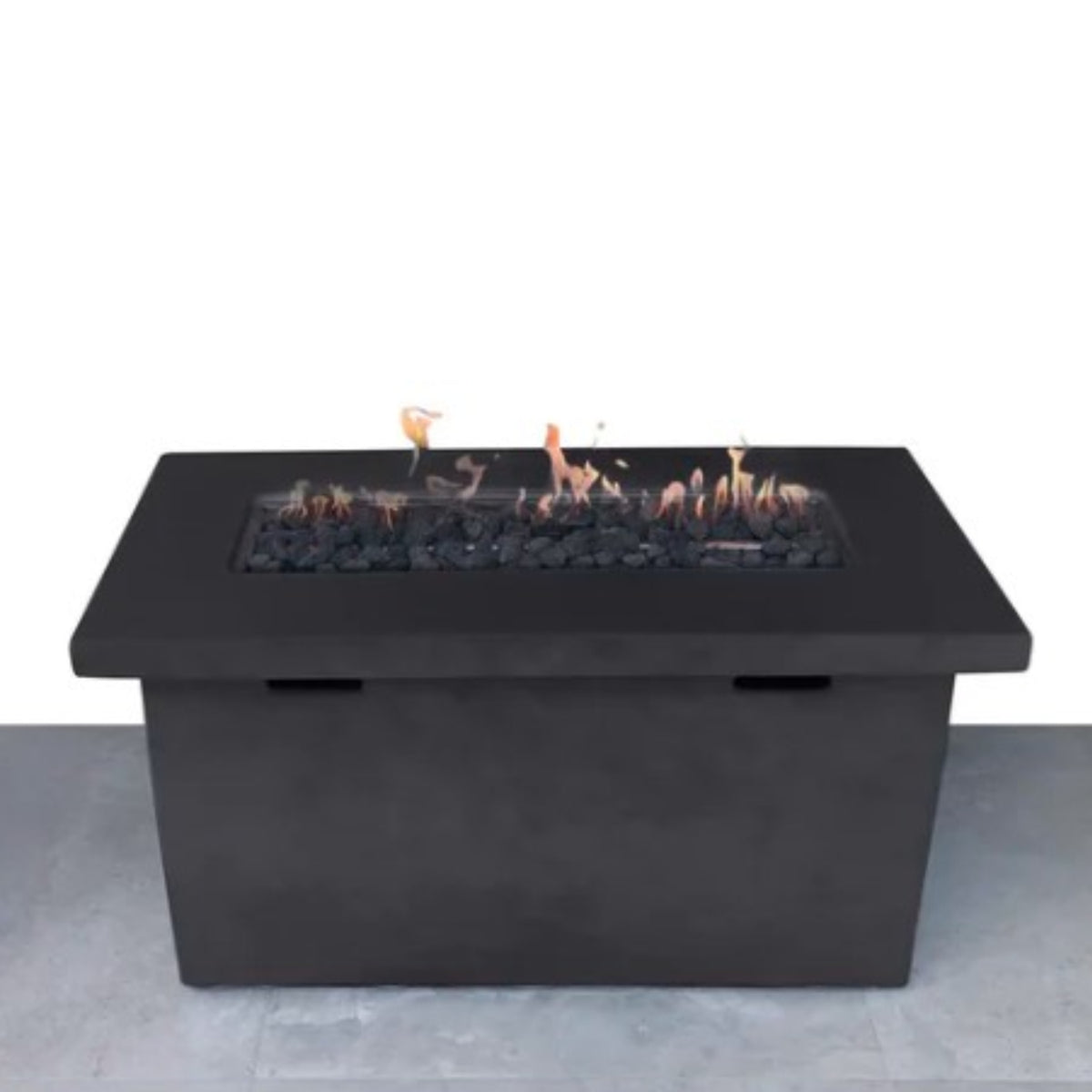25" H X 42" W Fiber Reinforced Concrete Propane Outdoor Fire Pit Table Charcoal Garden & Outdoor Modern Stone Concrete