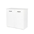 Laundry Cabinet ,With 2 Removable Liner Bags White Particle Board Mdf