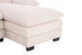 U Shaped Profile Sofa, Including Two Single Seats And Two Chaise, Modular Sofa, Corduroy Sofa White Foam Corduroy 4 Seat
