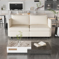 Side Armrest For Modular Sofa Combo Parts Pair Of Armrests For Sectional Modular Couch Beige Fabric 1 Seat