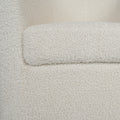 Teddy Velvet Swivel Chair, White, No Installation Required White Teddy