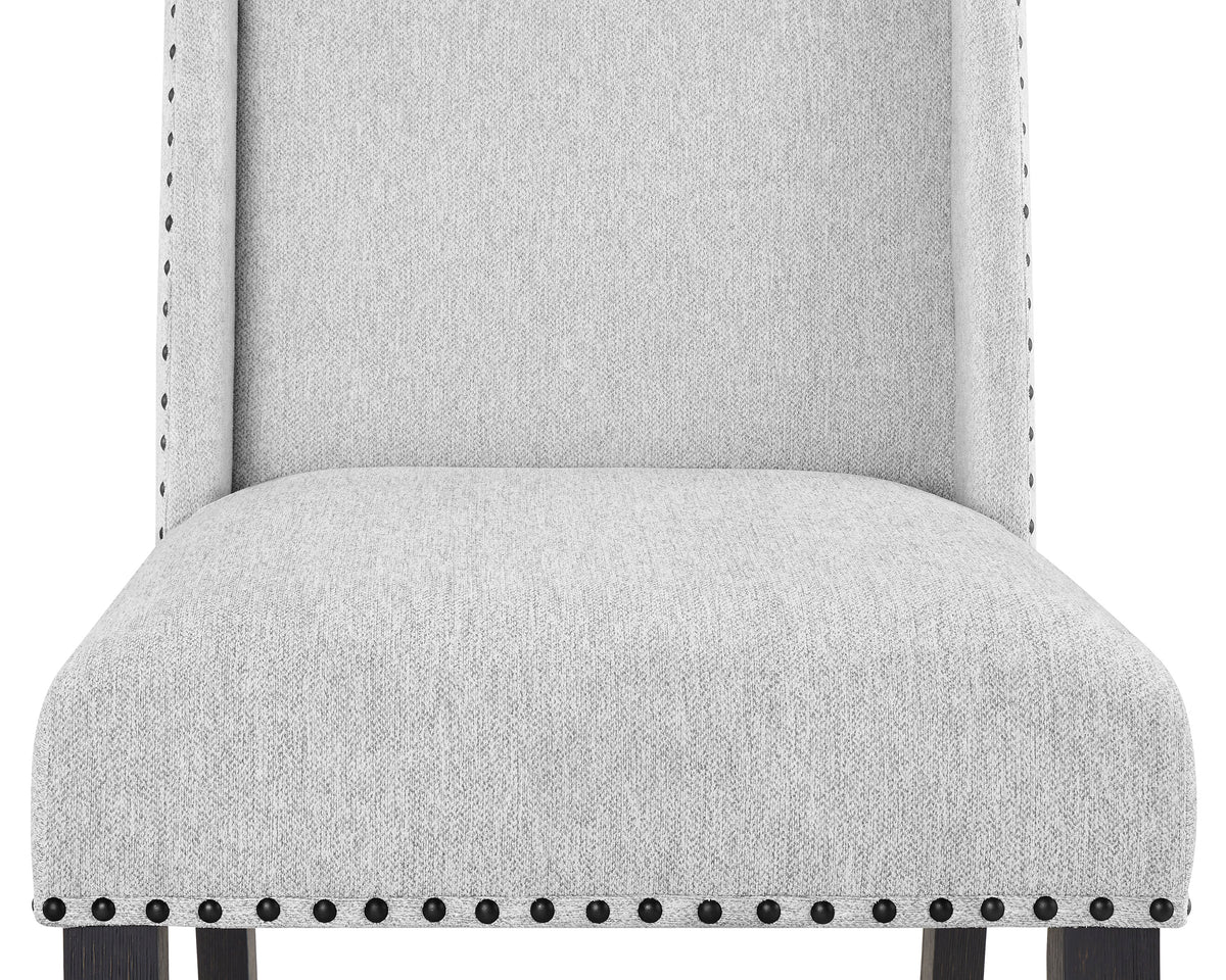 6Pc Dining Set Contemporary Style White Genuine Marble Rectangular Table Top Dove Gray Upholstery Chairs Tufted Bench Black Finish Wooden Solid Wood Dining Room Furniture Wood Wood Gray Seats 6 Wood
