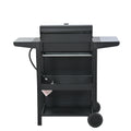 Propane Gas Grill 4 Burner Barbecue Grill, Stainless Steel 34,000 Btu Patio Garden Barbecue Grill With Two Shelves, Lid, Wheels And Bottle Opener Black Iron