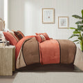 7 Piece Faux Suede Comforter Set Coral King King Coral Polyester