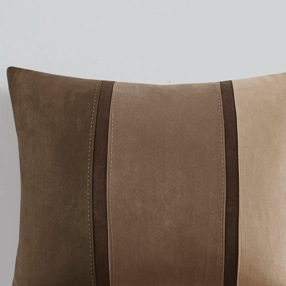7 Piece Faux Suede Comforter Set Brown King King Brown Polyester