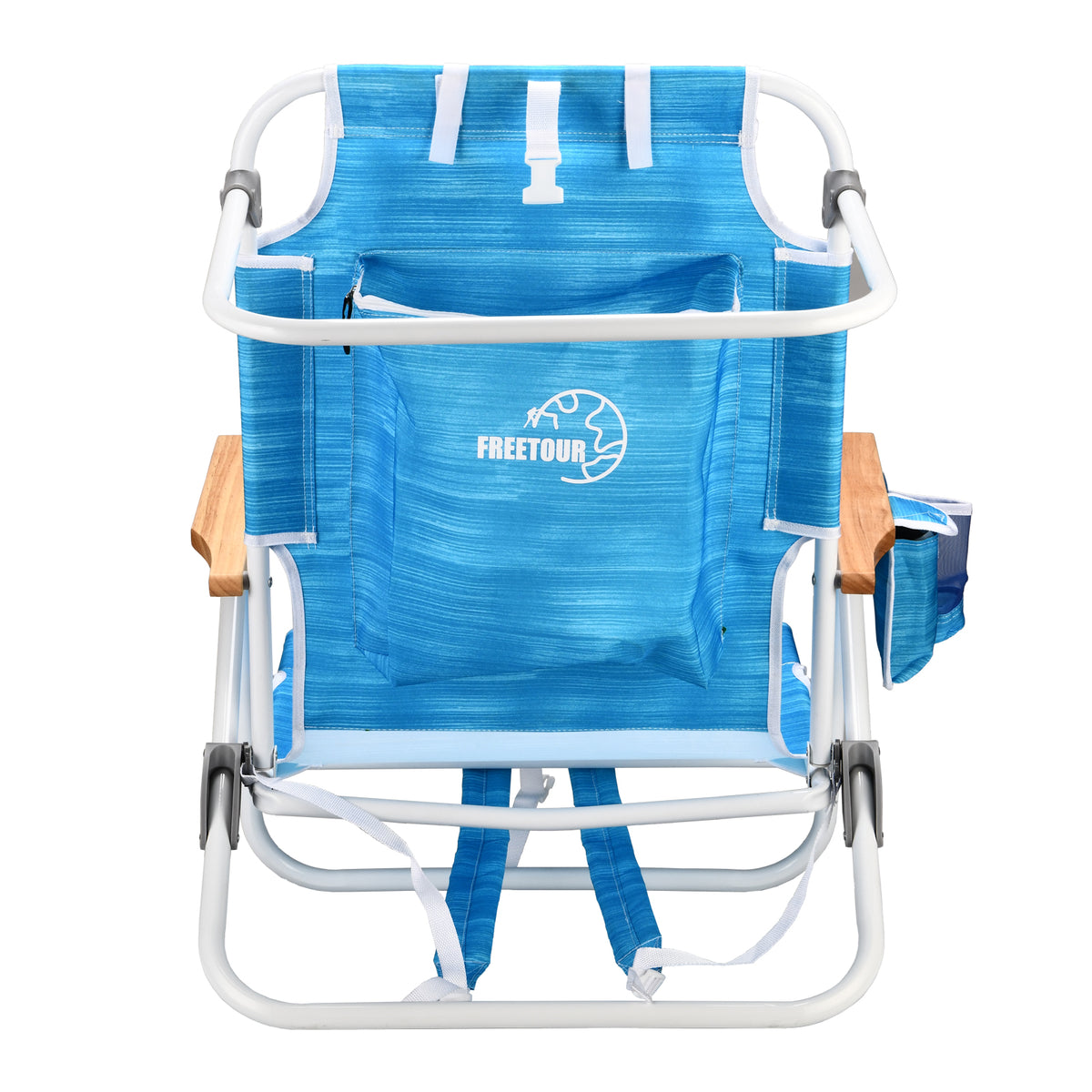 1Pcs Backpack Beach Chairs For Adults Beach Towel Backpack Beach Chairs For Adults 5 Position Chair With Pouch Folding Lightweight Positions Back Pack 13 Inch High No Aqua Blue Water Resistant Frame