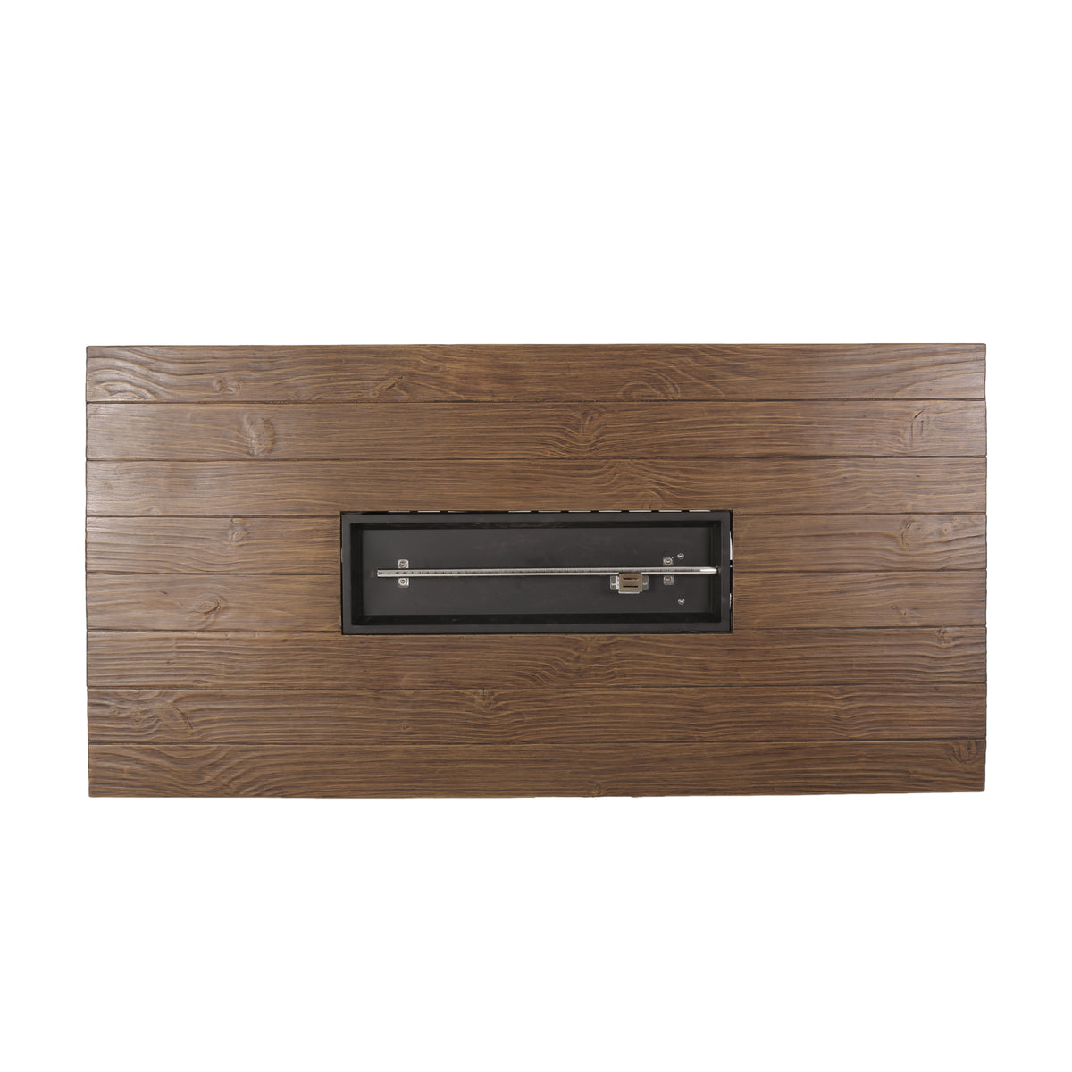 Brody Dining Fire Table Top 40,000Btu Tank Outside Brown Magnesium Oxide