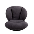 360 Swivel Accent Chair, Modern Chenille Lounge Chair With Faux Leather And Black Metal Base Frame, Comfortable Reading Chair For Small Spaces, Living Room, Bedroom, Reading Corner, Office, Dark Gray Black,Dark Gray Brown Primary Living Space