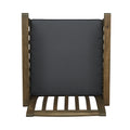 Casa Acacia Dining Chair,2Pcs With 2 Cushions Dark Grey Acacia Wood