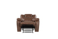 Katrine 3 Piece Living Room Set Brown Dark Brown Fabric
