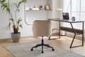 Velvet Office Desk Chair, Modern Home Desk Chair With Wheelsvanity Chairs For Living Room, Bedroom,Study Room Light Camel Foam Polyester Blend