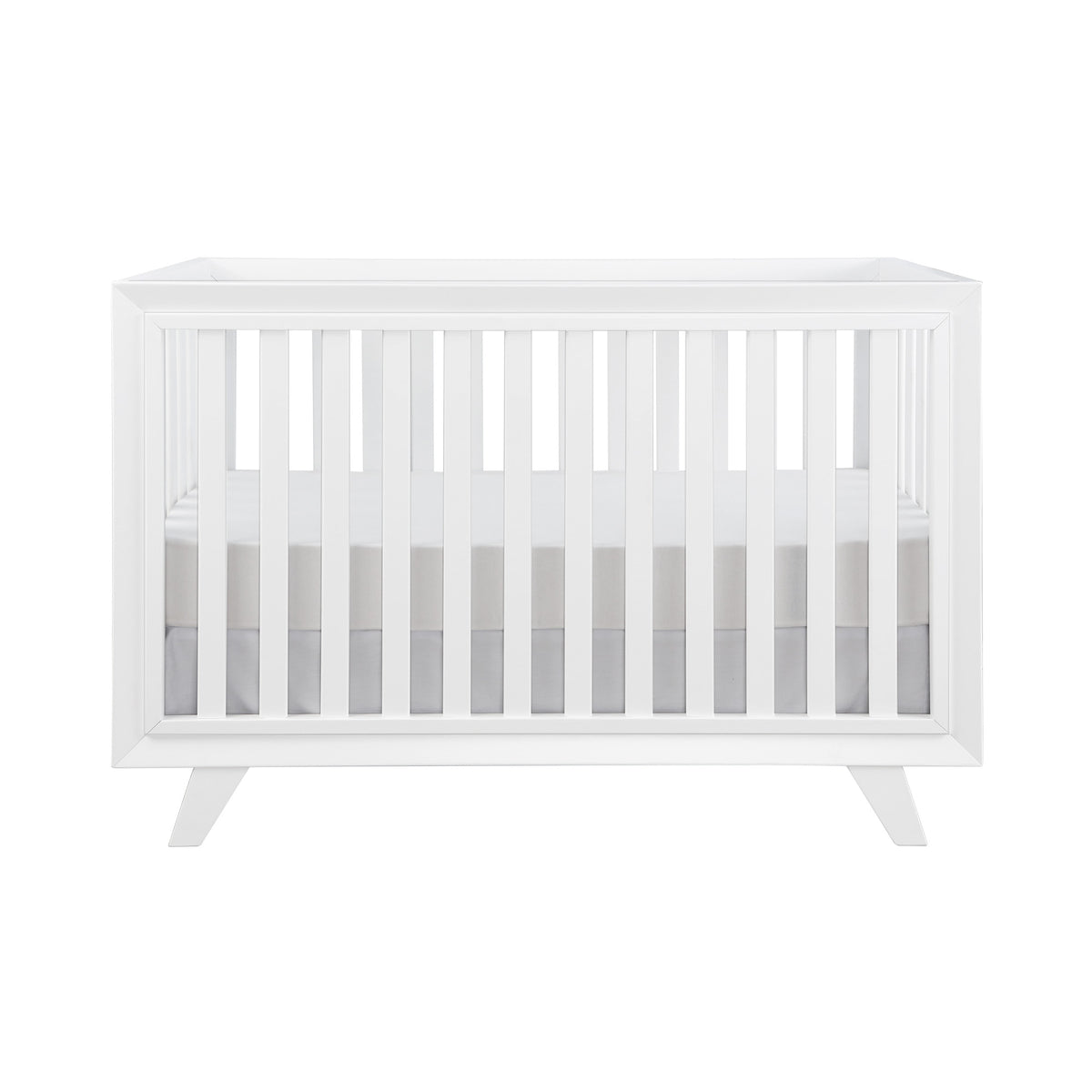 Wooster Convertible Crib In Pure White White Wood