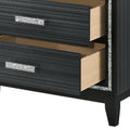 Haiden Weathered Black Finish Nightstand Black Synthetic Wood